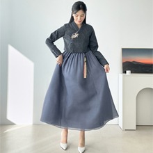 민한복 씨에로 86번 여성 원피스 여자 개량 퓨전 허리 치마 드레스 생활한복